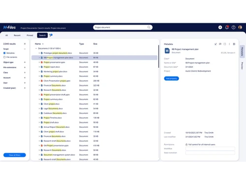 M-Files search