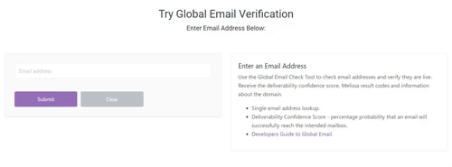 Melissa email verification