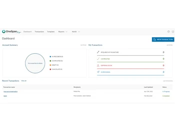 OneSpan Sign-dashboard
