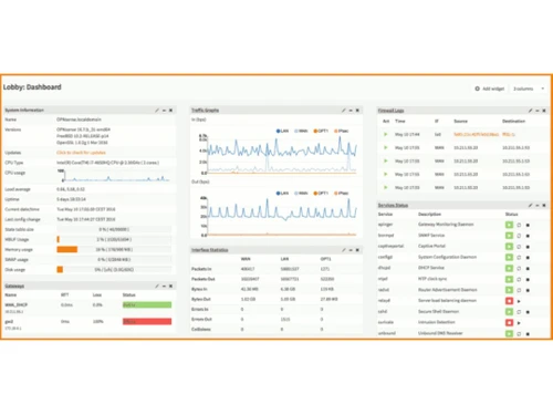 opnsense dashboard