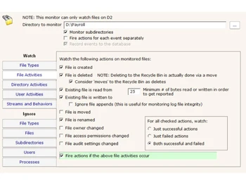 PA File Sight Monitoring Options