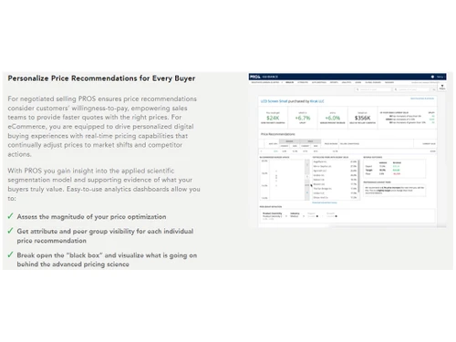 pros price optimization software ai price recommendation