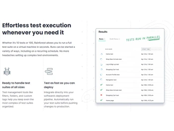 Rainforest QA-Effortless test execution
