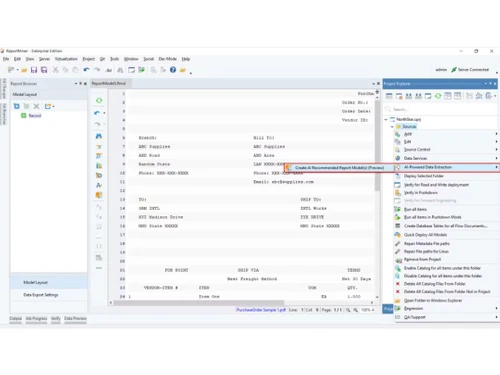 astera reportminer Report Model