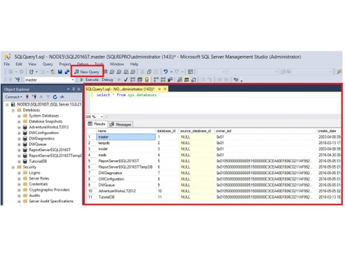 microsoft sql server-interface