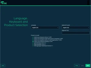 Suse Linux Enterprise desktop selection