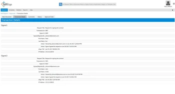 sutisign transaction details