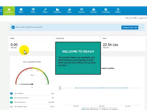 reach manufacturing software-dashboard