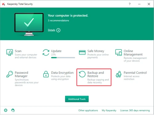 kaspersky total security-sacn