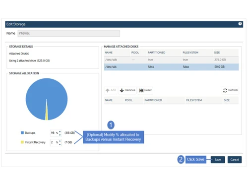 Unitrends Storage