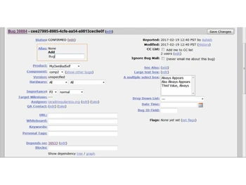 Bugzilla Edit Bug
