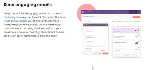 engagebay marketing automation software send engaging emails