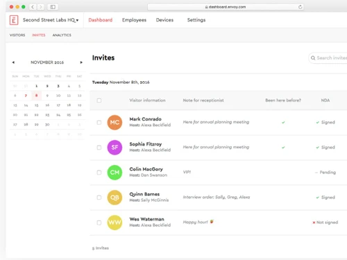 envoy visitors-invitees